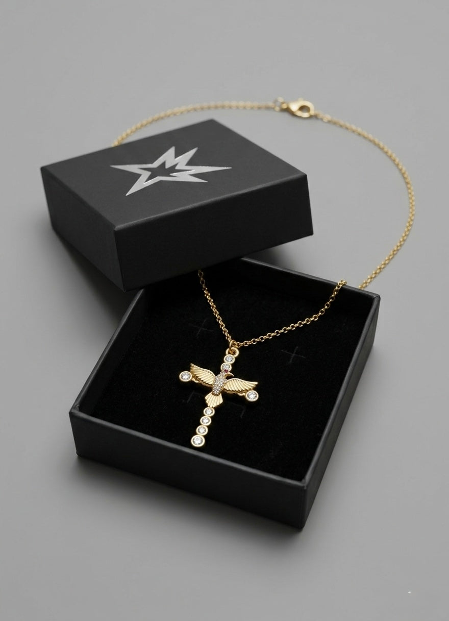 Collar con Cruz Ave Fénix