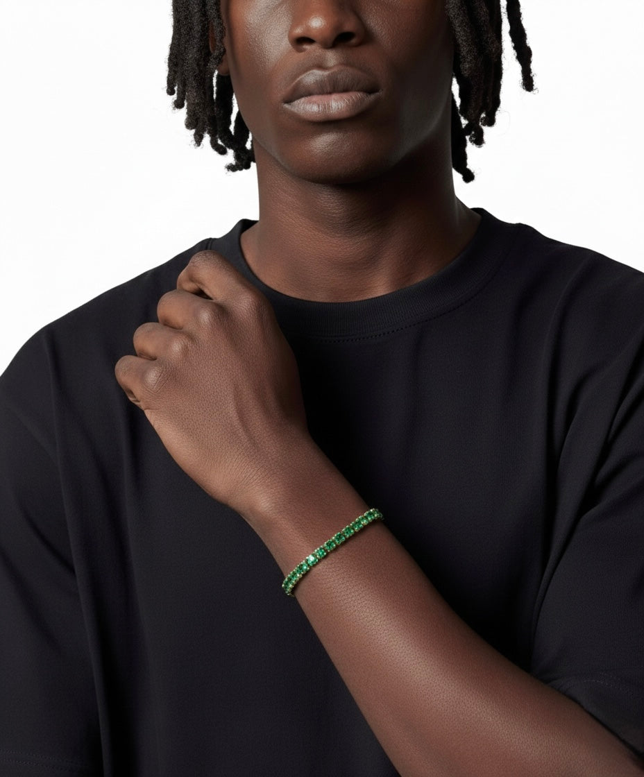 Pulsera Brillo Fino Esmeralda