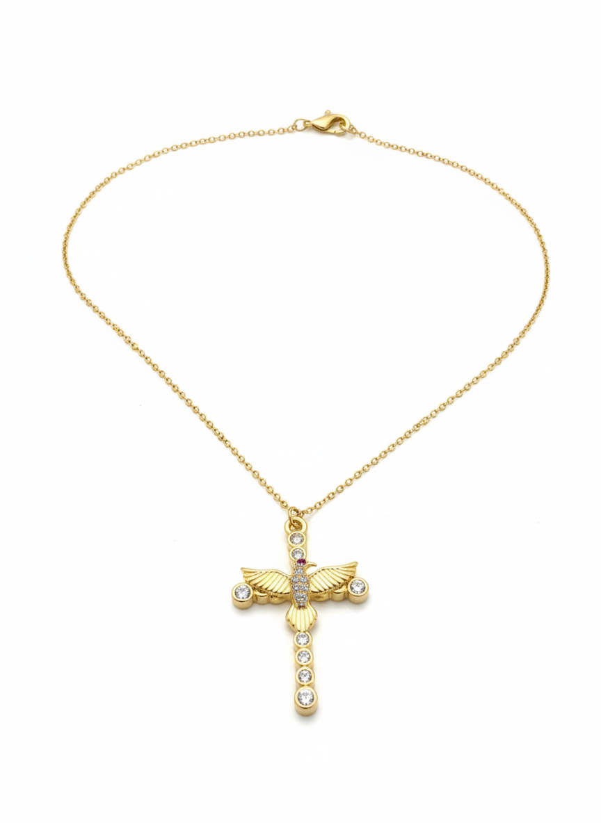 Collar con Cruz Ave Fénix